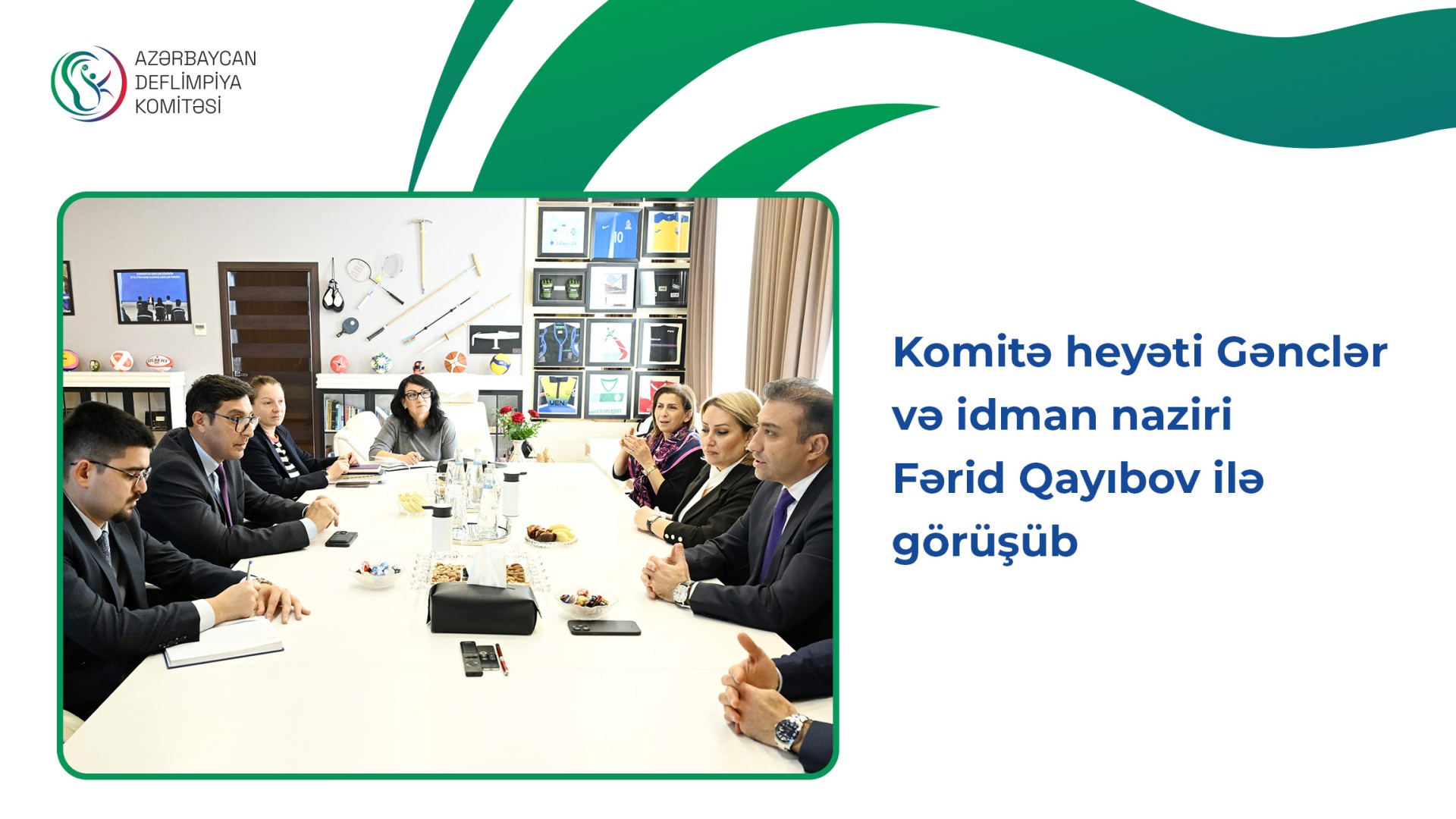 Komitə heyəti Gənclər və idman naziri Fərid Qayıbov ilə görüşüb