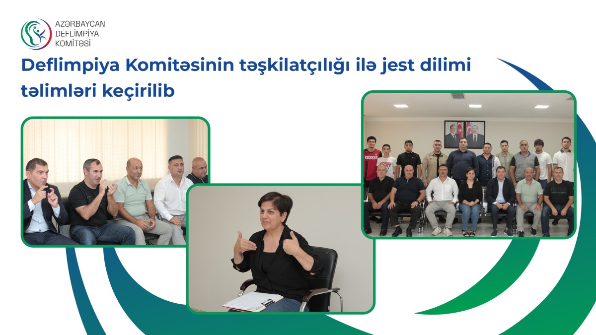 Deflimpiya Komitəsinin təşkilatçılığı ilə jest dili təlimləri keçirilmişdir